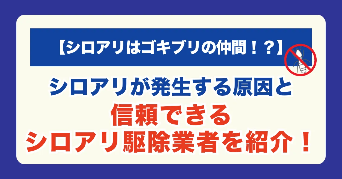 【シロアリはゴキブリの仲間！？】シロアリが発生する原因の解説と信頼できるシロアリ駆除業者を見極めるポイントを紹介！
