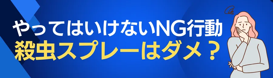 やってはいけないNG行動｜殺虫スプレーを使ってはダメ？
