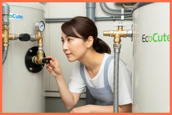 給水止水栓を確認する