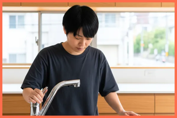 断水を確認する