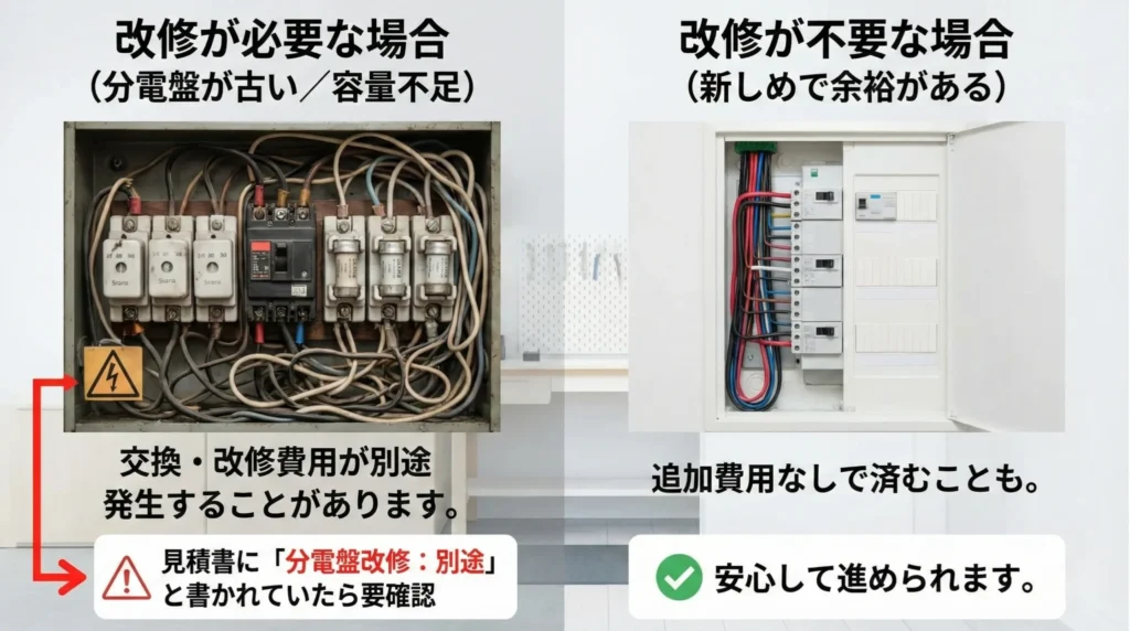② 分電盤の改修が必要か
