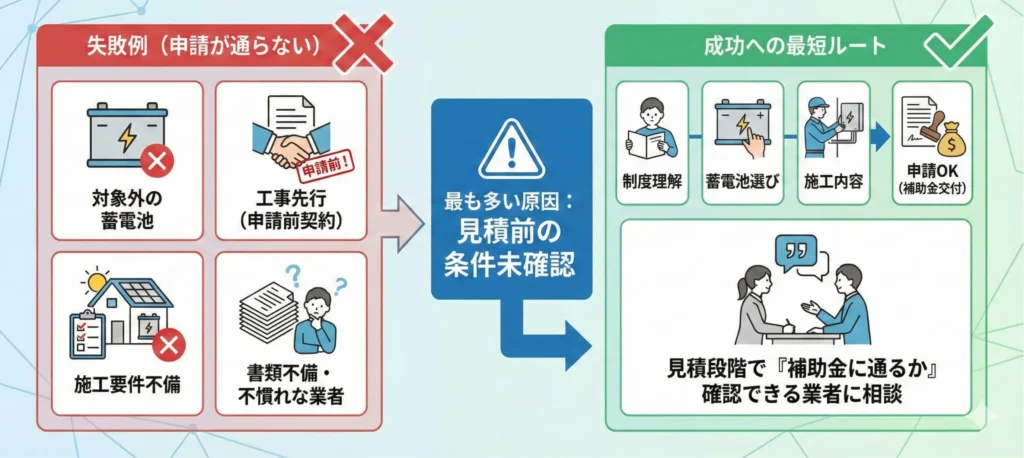 国の補助金でよくある「申請が通らない」失敗例