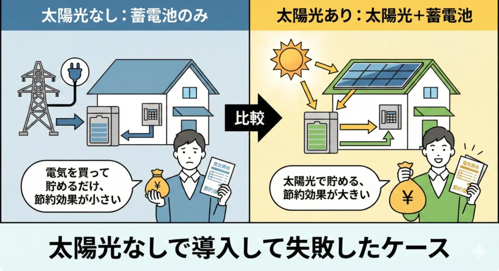 太陽光なしで導入して失敗した