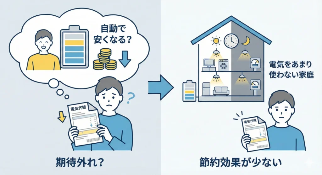 思ったほど電気代が下がらない
